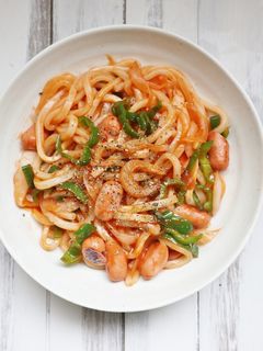 ランチに!簡単ナポリタン風甘辛焼うどん-レシピのメイン写真