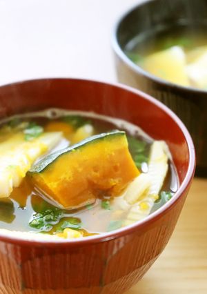 朝♪筍と冷凍南瓜のみそ汁★低ＦＯＤＭＡＰ-レシピのメイン写真