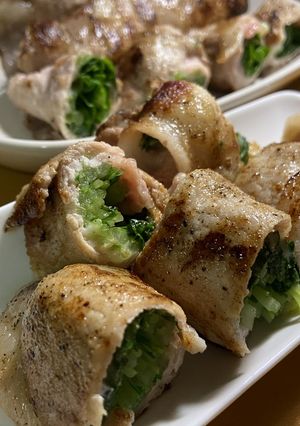 京水菜の豚肉チーズまき-レシピのメイン写真