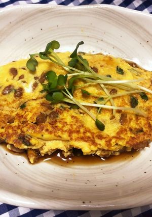 大葉の香りが漂う、チーズ納豆オムレツ-レシピのメイン写真