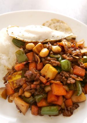 ナンプラーなし。筍と大豆のガパオライス-レシピのメイン写真