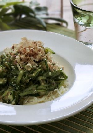 緑のぶっかけそうめん-レシピのメイン写真