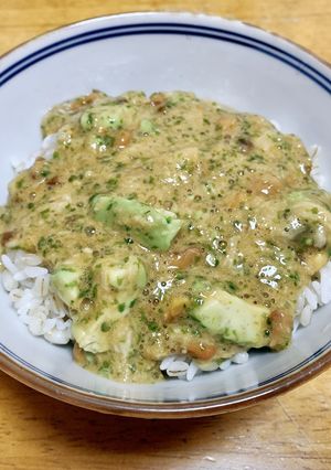 心身魂が喜ぶ♡ベジとろろアボカド納豆丼♬-レシピのメイン写真