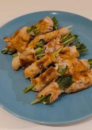 水菜の豚巻き〜醤油バター〜-レシピのメイン写真