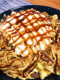 男飯。超簡単、とろろ焼きそば♪-レシピのメイン写真