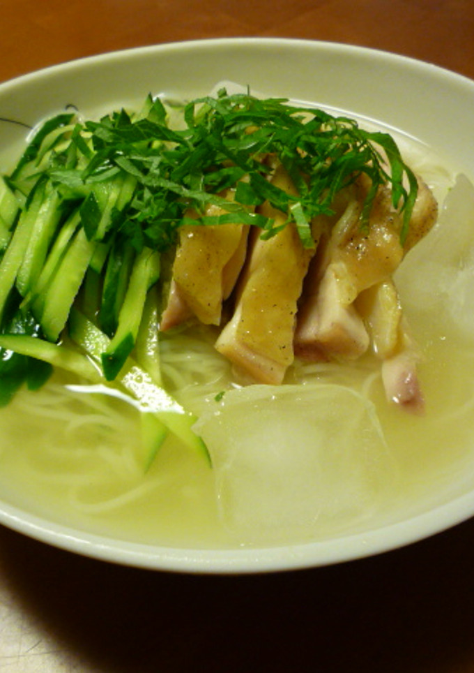 ◎柚子胡椒風味♪冷やし蒸し鶏のそうめん-レシピのメイン写真