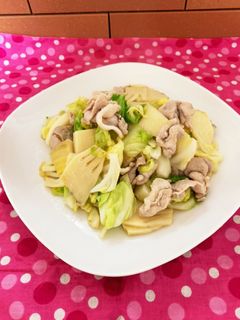 味つけ味覇のみ♪筍春キャベツの豚肉炒め♪-レシピのメイン写真