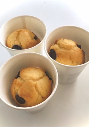 紙コップで簡単チョコチップマフィン★-レシピのメイン写真