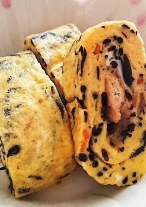 簡単！残ったひじきで卵焼き-レシピのメイン写真