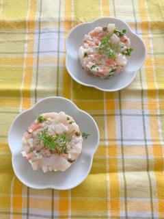 帆立とサーモンのタルタル-レシピのメイン写真