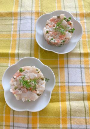 帆立とサーモンのタルタル-レシピのメイン写真