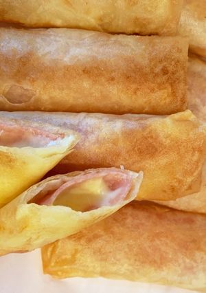 簡単おやつ ハムチーズ春巻き-レシピのメイン写真