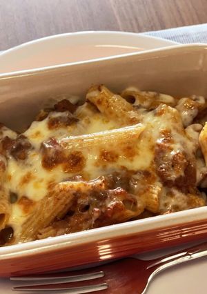 超簡単！余ったソースでベイクドパスタ-レシピのメイン写真