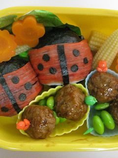 てんとう虫のおにぎり弁当☆キャラ弁-レシピのメイン写真