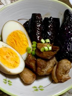 鶏肉とナスの甘辛煮-レシピのメイン写真