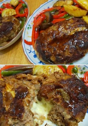 チーズインハンバーグ家庭風-レシピのメイン写真