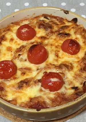 トマトジュースの焼きリゾット-レシピのメイン写真