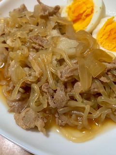 豚肉と糸こんにゃくの煮物-レシピのメイン写真
