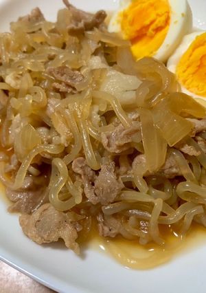 豚肉と糸こんにゃくの煮物-レシピのメイン写真