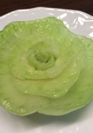 チンゲン菜 バラ 飾り-レシピのメイン写真