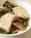 たまらない美味しさ♪ニラ肉豆腐