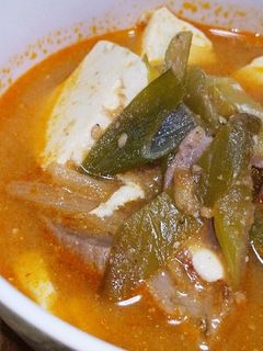 豆腐とねぎと豚肉の旨辛スープ☆-レシピのメイン写真