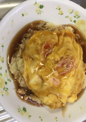 餡たっぷり！かに玉のせ炒飯（天津丼）-レシピのメイン写真