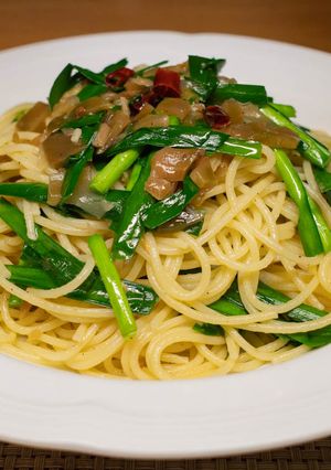 ニラとザーサイのパスタ-レシピのメイン写真