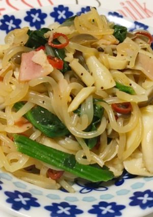 糸こんにゃくのバター醤油パスタ風-レシピのメイン写真