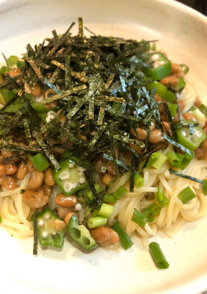 納豆とオクラのとろとろパスタ-レシピのメイン写真