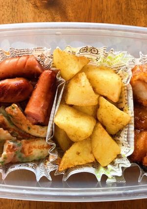じゃがいも焼きカレー味！お弁当に-レシピのメイン写真