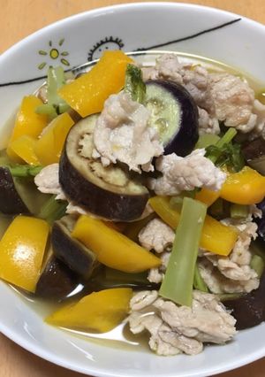 簡単!茄子とパプリカの炒め煮-レシピのメイン写真