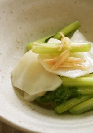 かぶ・かぶの葉・生姜の酢の物♪-レシピのメイン写真