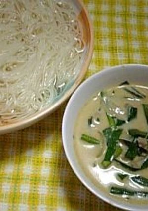 グリーンカレーを使ったタイ風？そうめん-レシピのメイン写真
