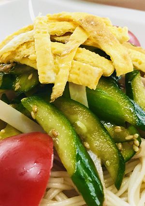 きゅうりの素麺冷やし中華【ＪＡ遠州夢咲】-レシピのメイン写真