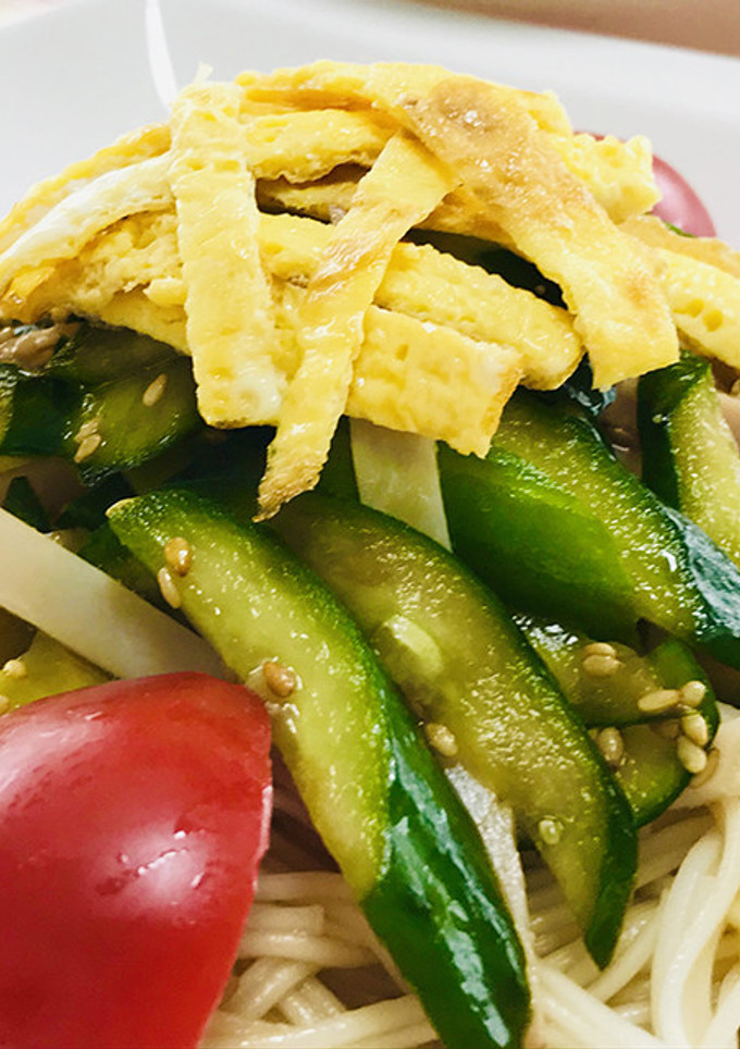 きゅうりの素麺冷やし中華【ＪＡ遠州夢咲】-レシピのメイン写真