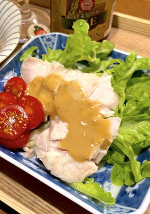 簡単ゴマだれで食べる★基本の茹で鶏-レシピのメイン写真