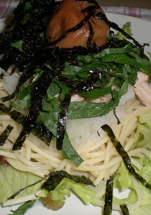 夏に食べたくなる梅干パスタ-レシピのメイン写真
