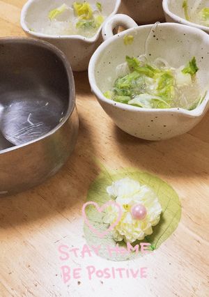 キャベツ多め味薄め体に良い簡単春雨スープ-レシピのメイン写真