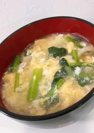 節約！卵と小松菜のあんかけうどん-レシピのメイン写真