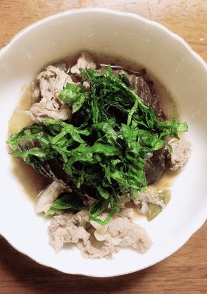 なすと豚バラの煮物-レシピのメイン写真