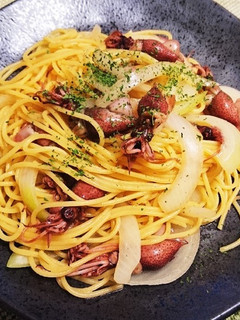 ホタルイカと玉ねぎのバタポン和風パスタ-レシピのメイン写真