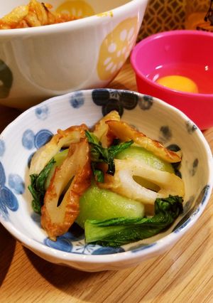 簡単一品☆青梗菜とちくわのカレー炒め-レシピのメイン写真