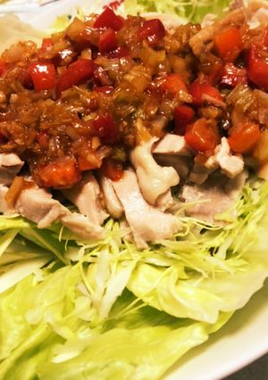 簡単！茹で鶏の香味ソース-レシピのメイン写真
