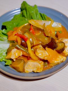 簡単!鶏胸肉の甘酢ケチャップ炒め-レシピのメイン写真