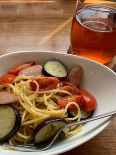 茄子とソーセージのランチパスタ-レシピのメイン写真