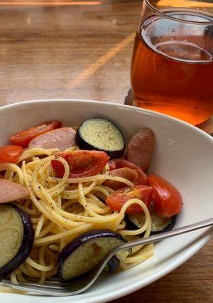 茄子とソーセージのランチパスタ-レシピのメイン写真
