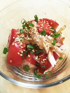 トマトとチキンのまぜるだけ中華風サラダ-レシピのメイン写真