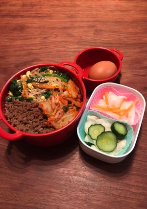 お弁当・・54栄養士のレシピ③ビビンバ丼-レシピのメイン写真