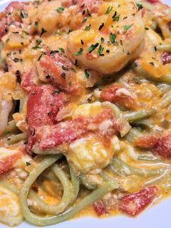 えびとモッツァレラのトマトクリームパスタ-レシピのメイン写真